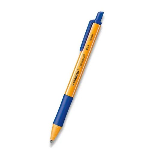 BLUE automatické guľôčkové pero STABILO Pointball M 0,5 mäkké