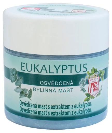 Eukalyptová masť na prechladnutie Byliny Kosti Kĺby Chrípka 150 ml Putorius