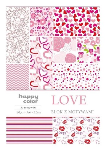Kreatívny blok s motívmi Happy A4 BLACK WHITE