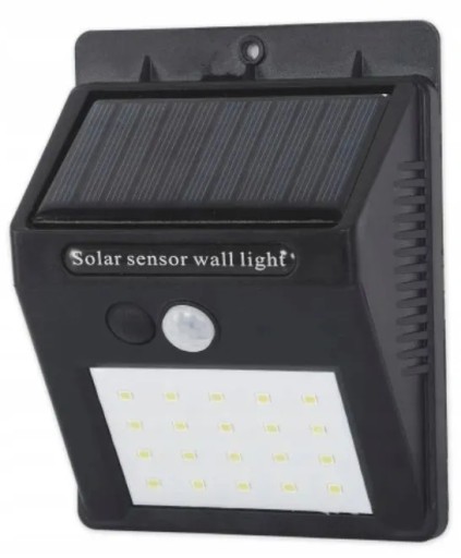 SOLÁRNA LAMPA VONKAJŠIA ZÁHRADNÁ NÁSTENNÁ LAMPA LED SNÍMAČ POHYBU 3W
