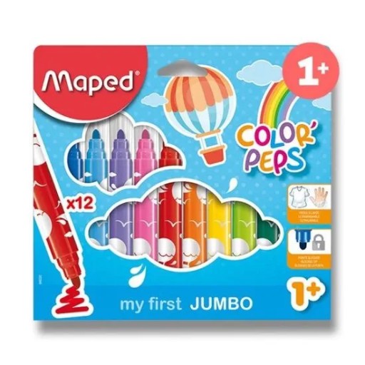 Značky MAPED, školské značky, 12 intenzívnych farieb