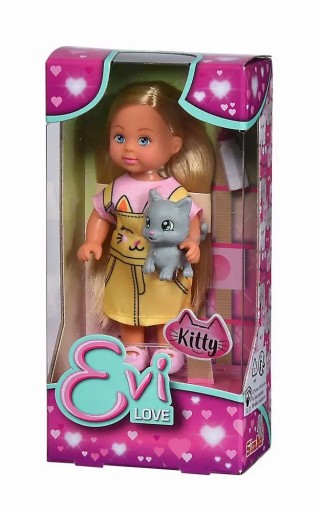 BÁBIKA EVI LOVE 12 CM S MAČIČKOU A FĽAŠOU MAČIČKA