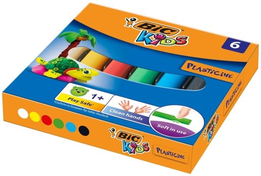 Neznačkujúca Creative Plasticine BIC KIDS 6 farieb
