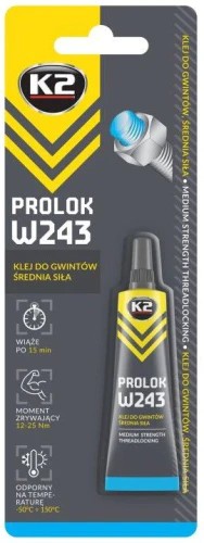 K2 PROLOK STREDNÁ Skrutkovacie lepidlo STREDNÁ SILNOSŤ