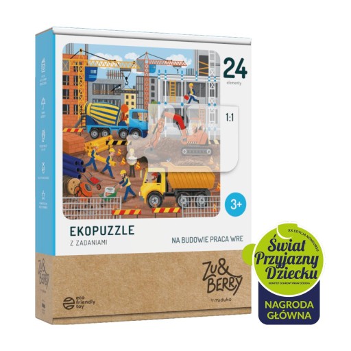 Dvojdielne eko-puzzle Práce sú na stavbe v plnom prúde