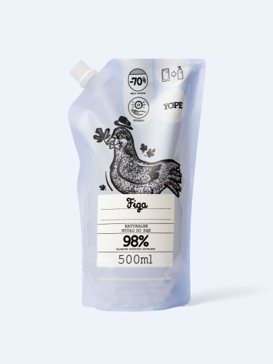 YOPE Refil Natural Figové tekuté mydlo 500ml
