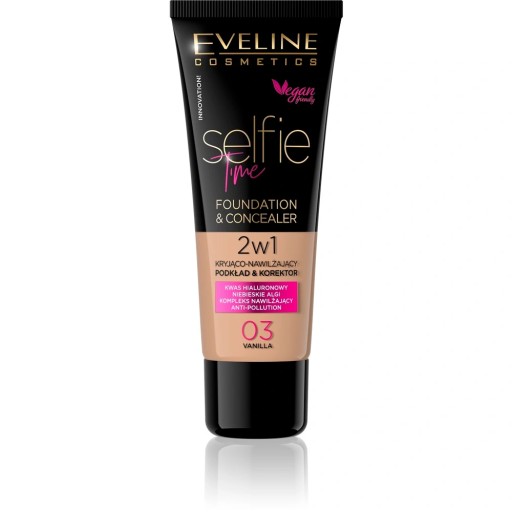 Eveline Cosmetics Selfie Time 03 vanilkový základ na tvár 30 ml
