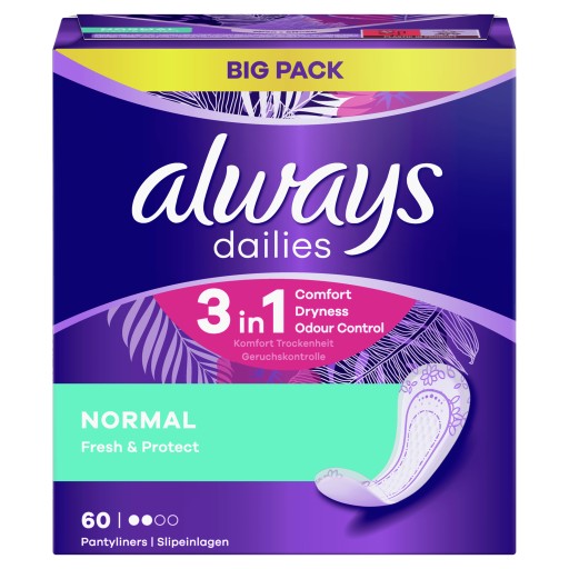 Hygienické vložky ALWAYS DAILIES NORMAL FRESH & PROTECT 60 KS