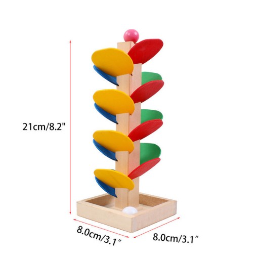 Náučný strom, drevené kocky, guľôčková dráha, Montessori guľôčková dráha