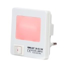 Mini štvorcová 1,5W nočná lampa do ružovej objímky