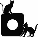 NÁLEPKA pod kontaktnú zásuvku SWITCH CAT do detskej izby