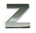 Z - PÍSMENA PÍSMENA ČÍSLA CHROME 3D NÁLEPKY ZNAK