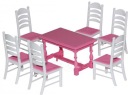SET STOL + 6 STOLIČEK NÁBYTOK PRE BÁBIKU 54395