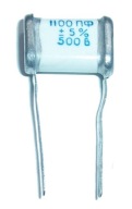 MICA KONDENZÁTOR 1.1nF 500V Strieborná sľuda 4ks=12z