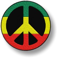 Nášivka Pacyfka Reggae Thermo vyšívaná 70mm