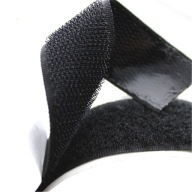 VELCRO s LEPOM 3cm SAMOLEPIACI LEPENIE 1m+1m 30mm ČIERNA