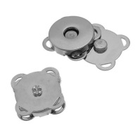 1ks magnetická spona na tašky 19mm, strieborná