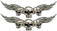 NÁLEPKY SKULL NÁLEPKY SÚPRAVA KRÍDEL LEBEKY
