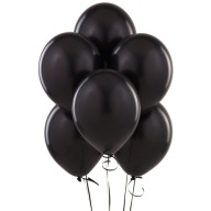 Pastelové BLACK Balóny Halloween Party Silvestrovský karneval 30cm 25ks.