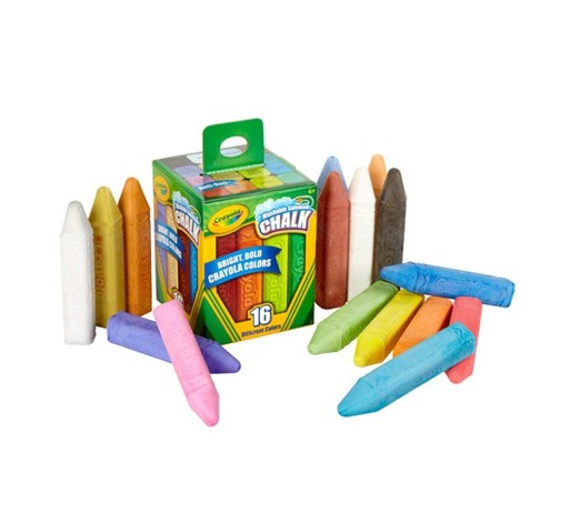 Umývateľné chodníkové kriedy 16 farieb Crayola