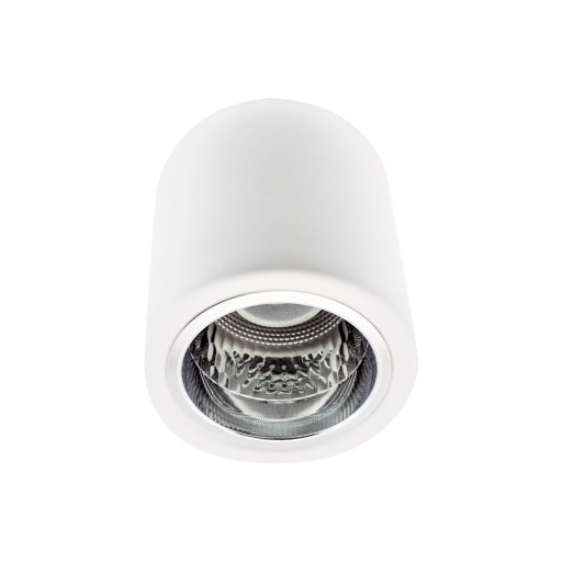 Prisadené okrúhle svietidlo E27, pevné, BIELY JUPITER 10 98x115mm IP20 Goldlux