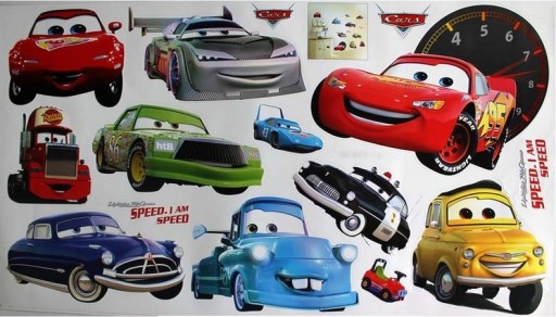 Nálepky na stenu CARS CIGZAG