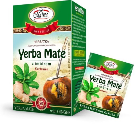 MALWA ČAJ YERBA MATE ČAJ SO ZÁZVOROM 20 TB