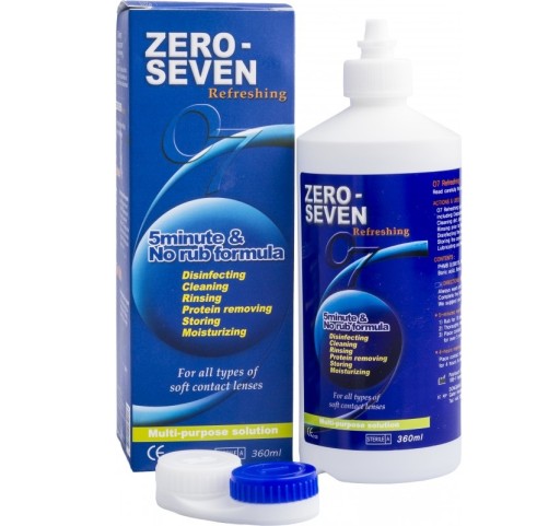 Tekutý roztok na kontaktné šošovky ZERO-SEVEN 360 ml