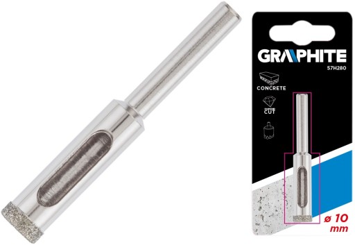 Diamantový vrták na kameninu 10 mm dierová píla 57H280