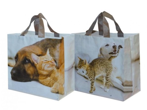 ZVIERATÁ NÁKUPNÁ TAŠKA Pes a mačka 35x20x35cm 24L