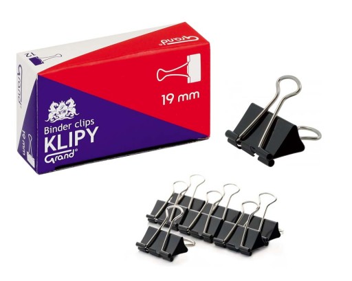 KLIP KANCELÁRSKA KLIP GRAND 19 MM x 12 KS
