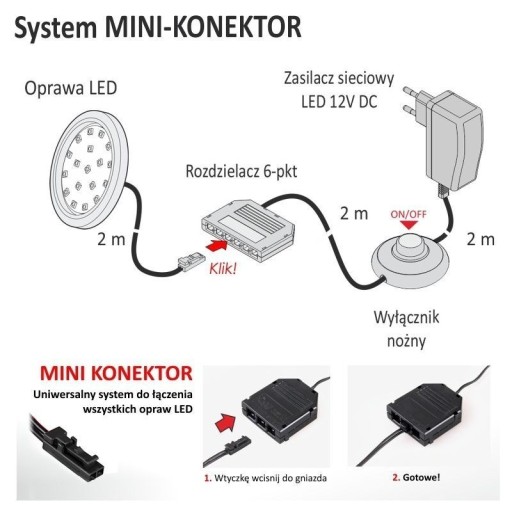 LED svietidlo orbit biele 1,5W 12VDC neutrálne