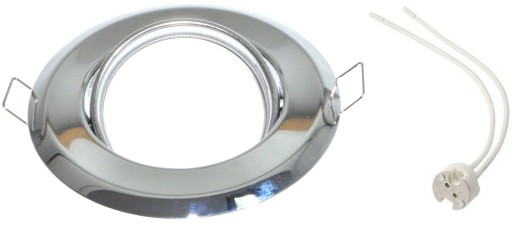 HALOGÉNOVÁ LAMPA, POHYBLIVÉ OČKO CHROM + MR16 ZÁSUVKA