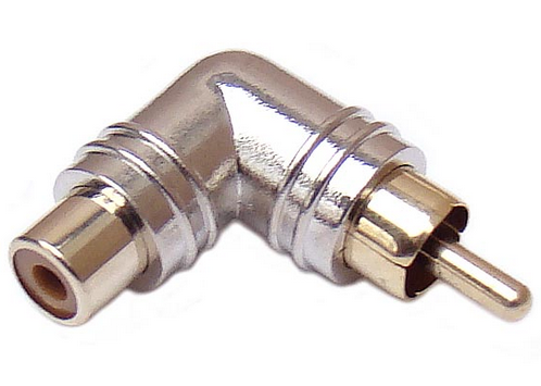 Adaptér RCA zástrčka/zásuvka, uhlový, ANGLE (1100