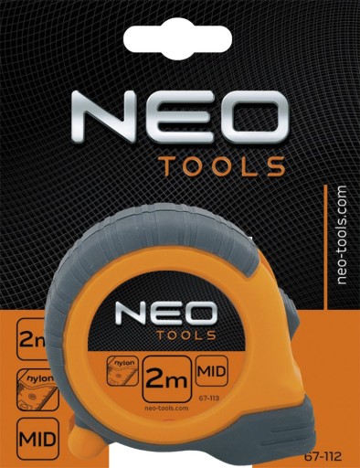 Valcovaná oceľová páska meria 2m 16mm magnet NEO 67-112