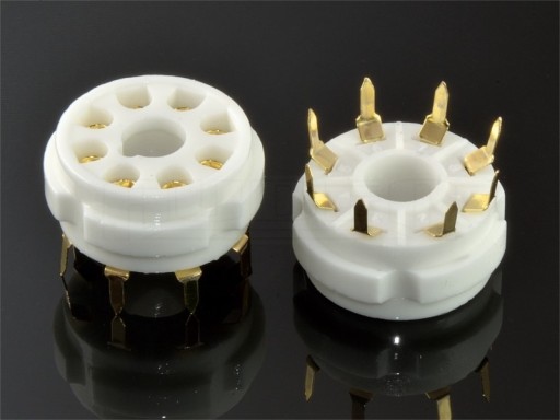 ZÁSUVKA KERAMICKÁ 8PIN PCB11 OCTAL 6SN7 KT88