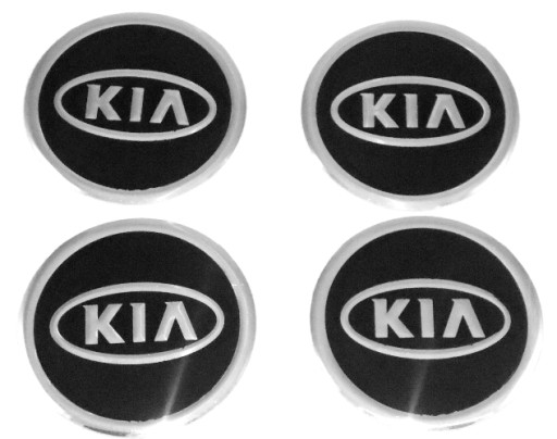 KIA 60mm, emblémy, nálepky, logá - krytky nábojov, ráfiky
