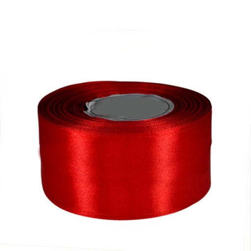 50mm STUHA saténová stuha 32m ČERVENÁ 8055