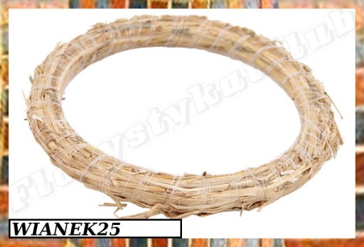 Slamený veniec kruh prijímanie 25/3cm WNK25