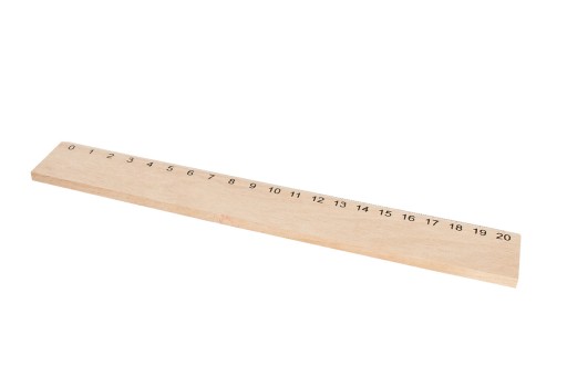 Drevené pravítko 20 cm, prírodná miera, BUK!
