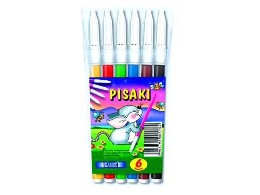 KAMET školské fixky, fixky, fixky, 6 farieb