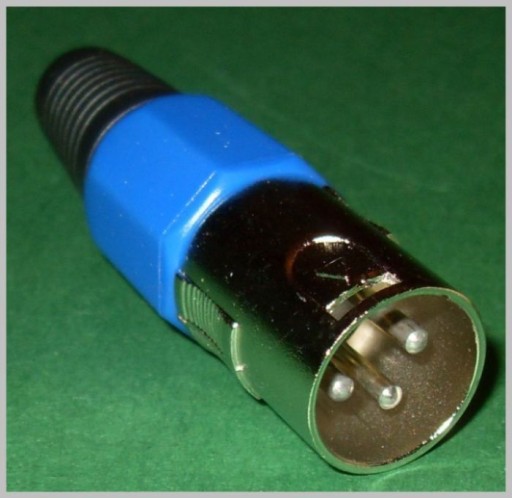 Mikrofón PLUG XLR 3pin Modrý na kábel (1196)