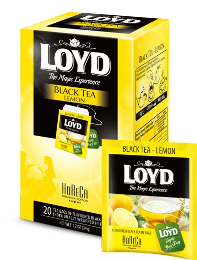 LOYD čierny citrón čaj vo vrecúškach 2g x 20 ks