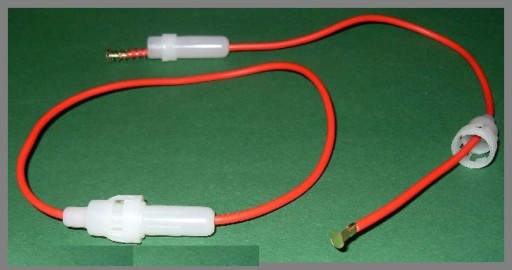Sklenená poistková objímka 20mm na kábli 10ks (0277)