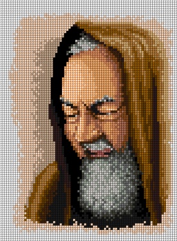 Plátno s potlačou pre krížikový steh 18x24 cm, Padre Pio, Gobelín