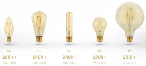 EDISON LED žiarovka 2W E27 dlhá trubica FILAMENT loft
