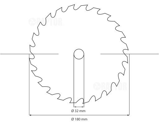 WIDIA PÍLOVÝ LIST NA DREVO 180 mm x32 24T WIDIA