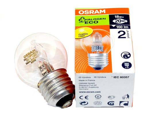 OSRAM HALOGÉNOVÁ ŽIAROVKA 64541 ECO 18W=20W E27 230V