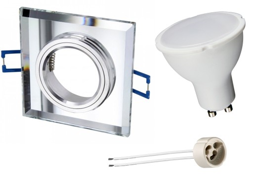 SKLENENÉ ZRKADLÁ + 5W LED ŽIAROVKA SET