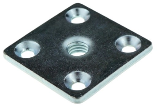 1x montážna doska 37x37x3 mm pre závit M8